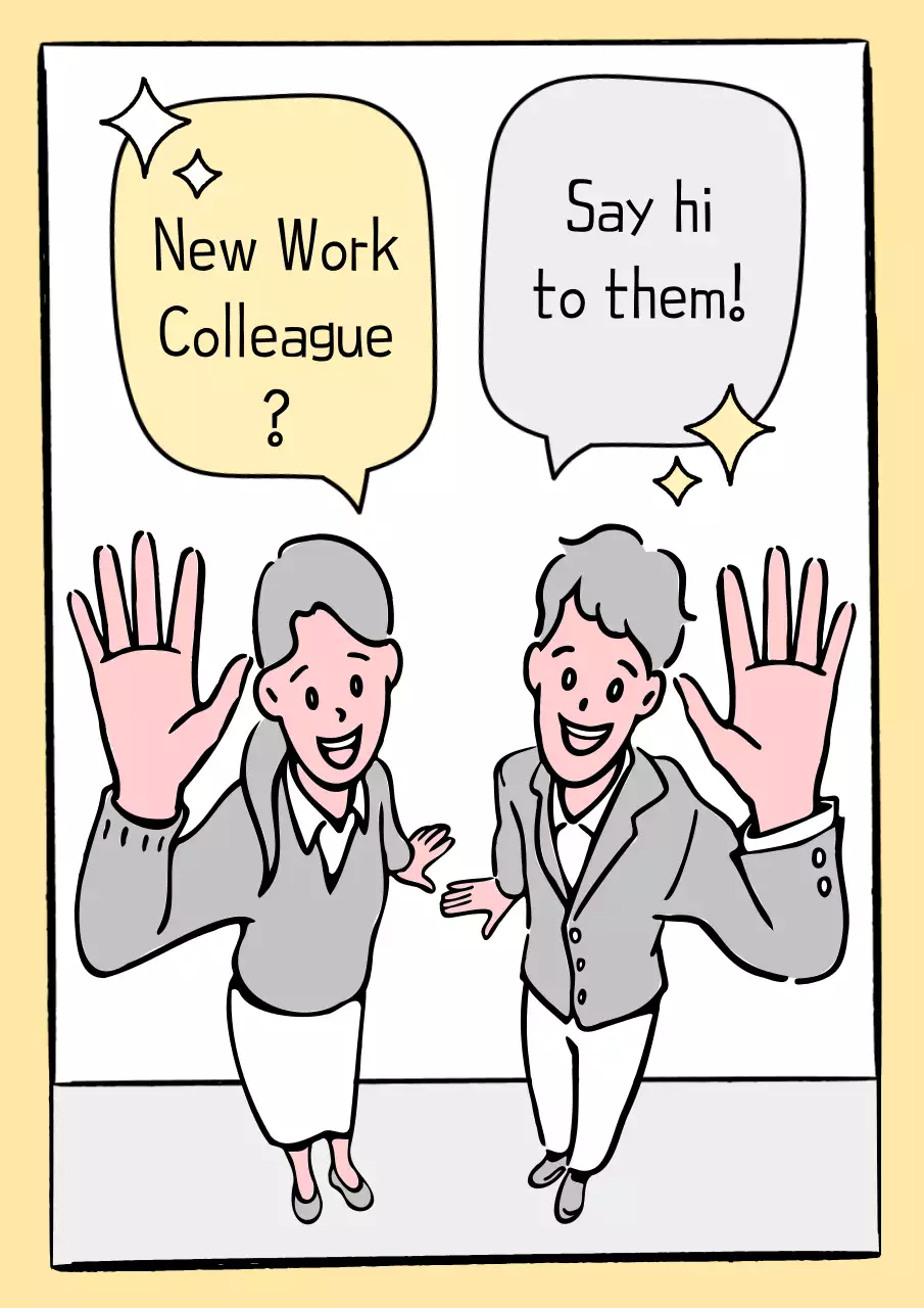 Beige Comic Work Announcement Poster