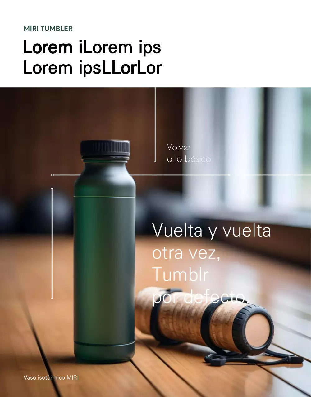 Un anuncio Tumblr minimalista en blanco y verde