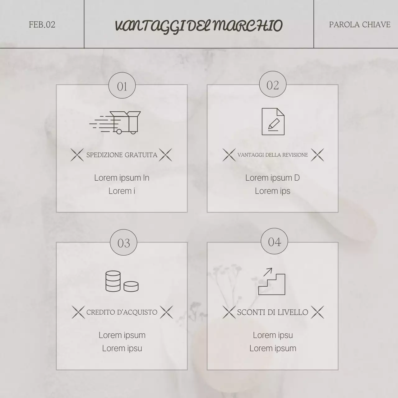 Beige e marrone per un moderno branding emozionale