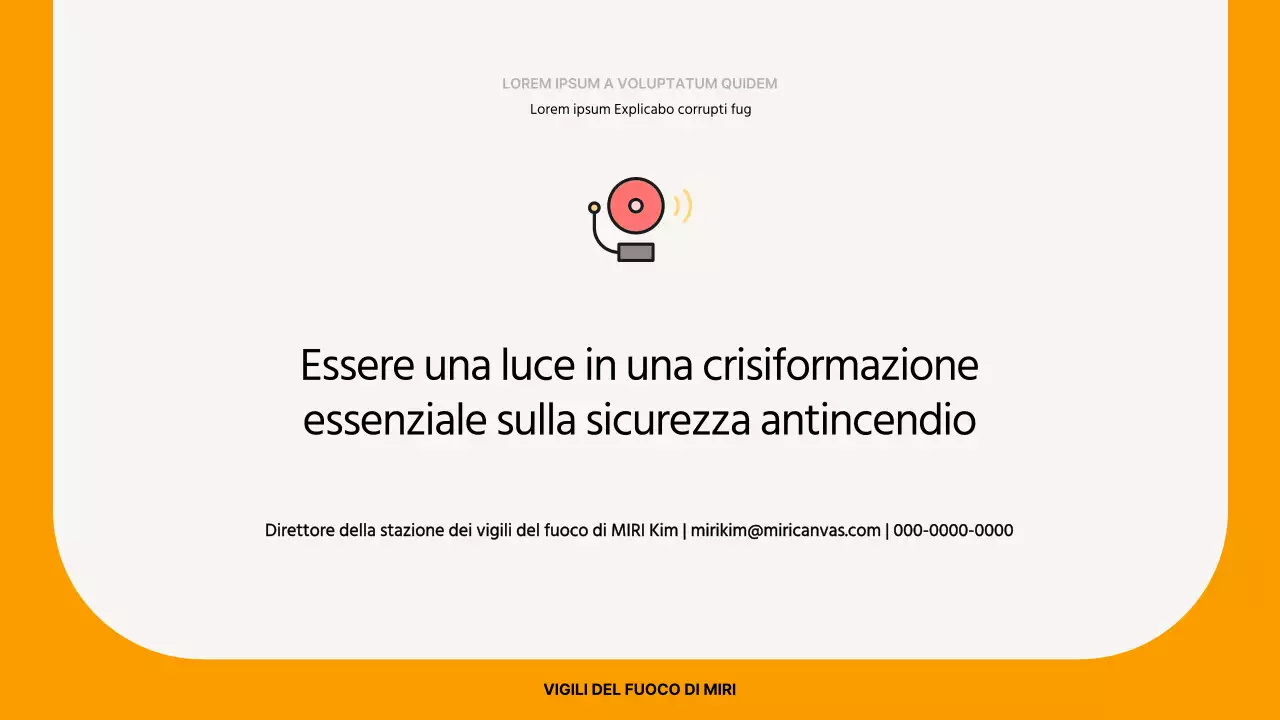 Materiale di formazione sulla sicurezza antincendio semplice e giallo