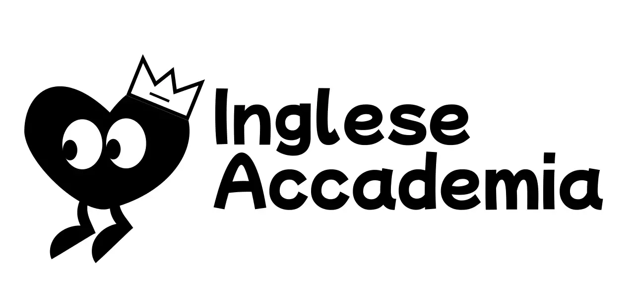 Un simpatico concetto di accademia di lingua inglese con personaggi del cuore