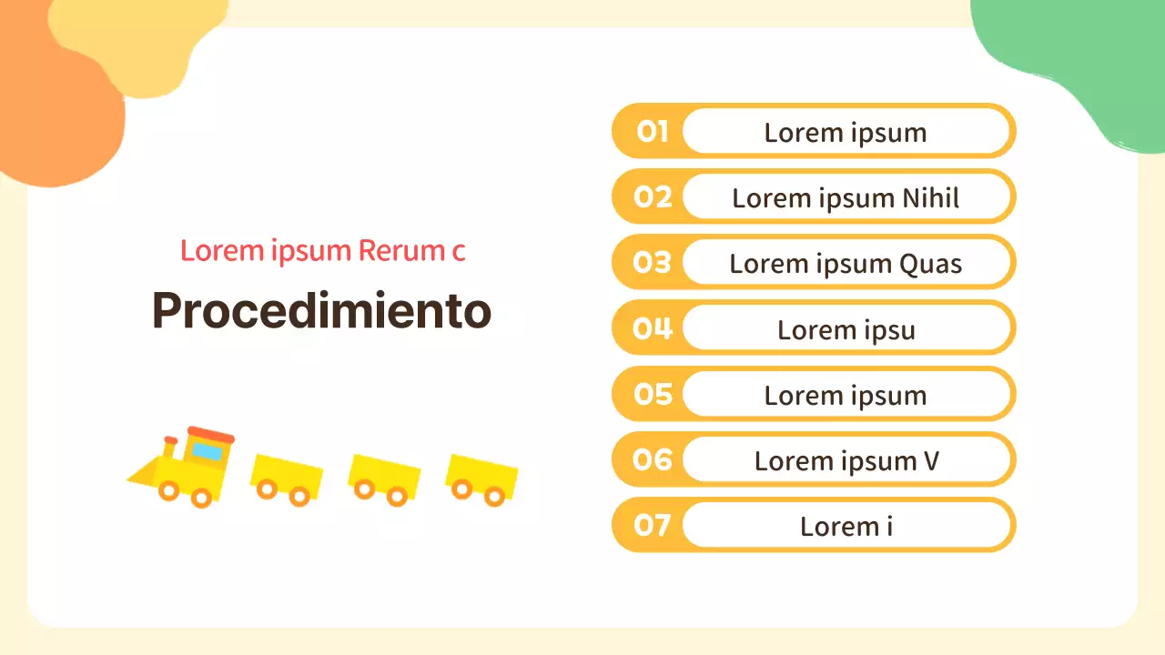 Presentación de orientación para la guardería amarilla