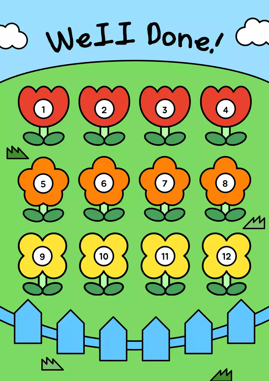 Colorful Playful Reward Chart Poster