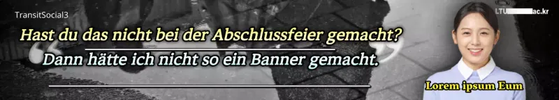 Witzige Abschlussworte auf schwarzem und weißem Hintergrund