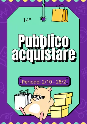 Un semplice annuncio di co-buy in viola e menta