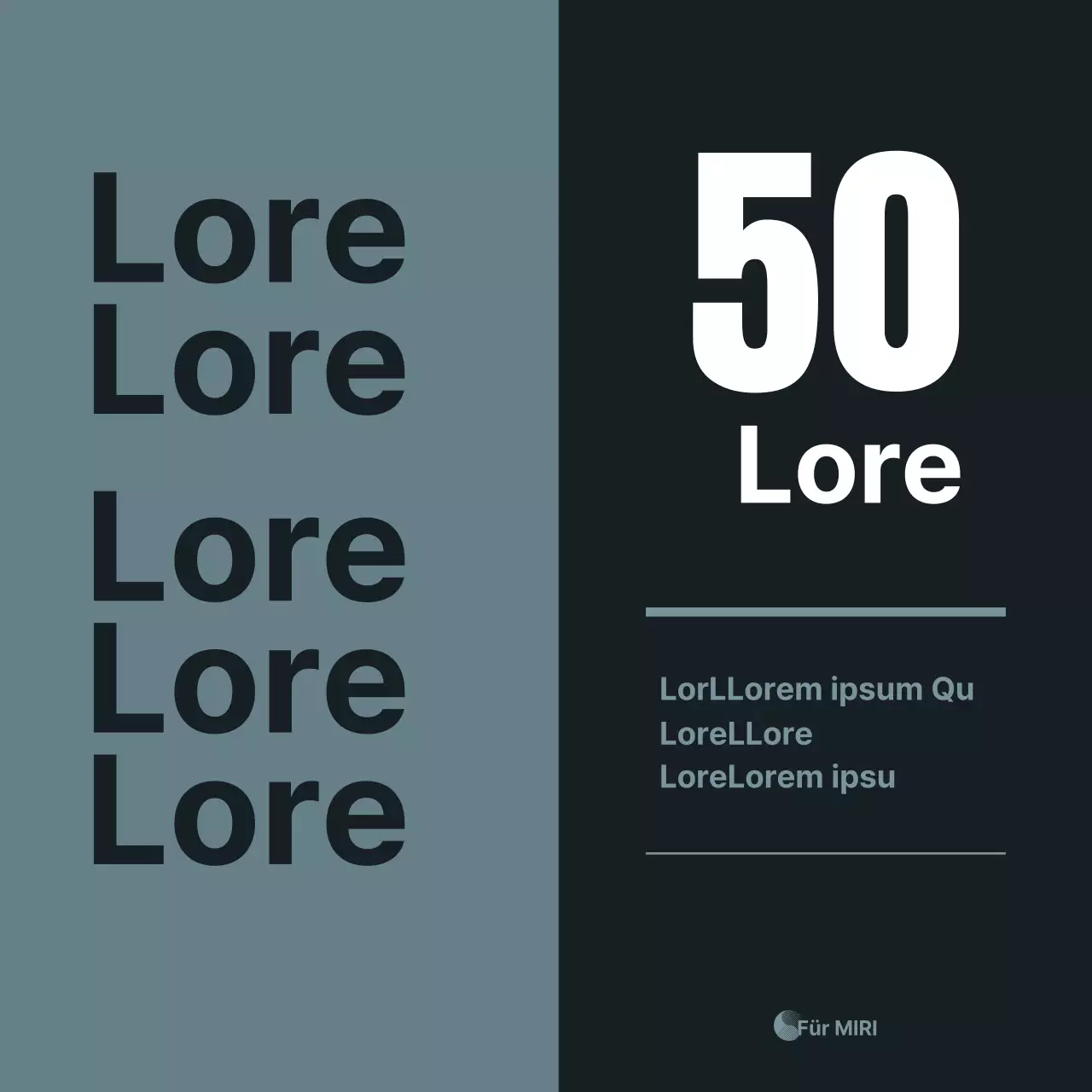 Eine einfache, marineblau-weiße Wahlkampfanzeige