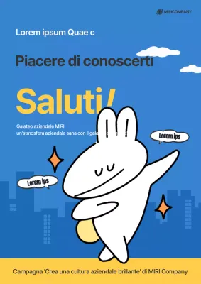 Una guida alla campagna di cultura aziendale blu e gialla