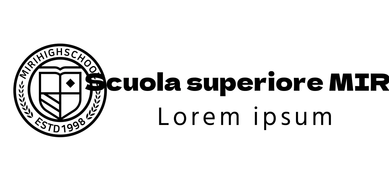 Logo della scuola superiore a forma di cerchio simbolo dell'istruzione