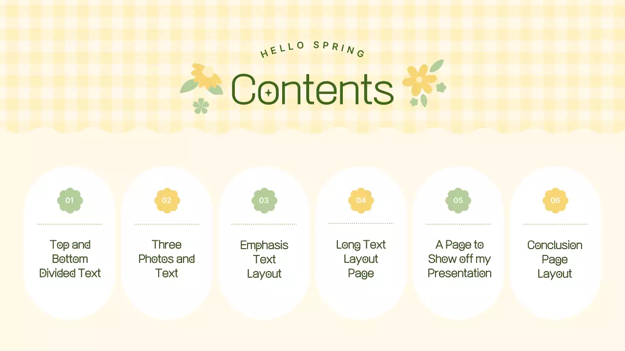 Yellow Floral Spring Template Presentation