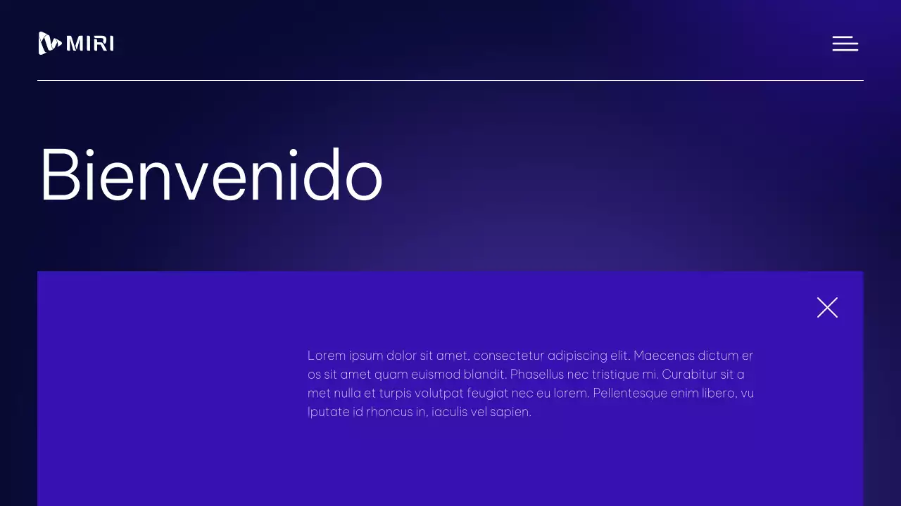 Material de perfil empresarial moderno y profesional en morado y blanco