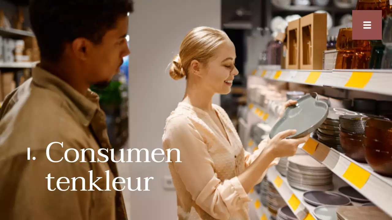 Beige en wit eenvoudig trendrapport hulpmiddelen