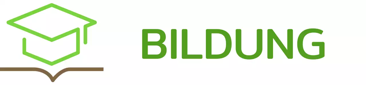 Smart Learning mit grüner Bachelor-Mütze und Buchillustrations-Logo