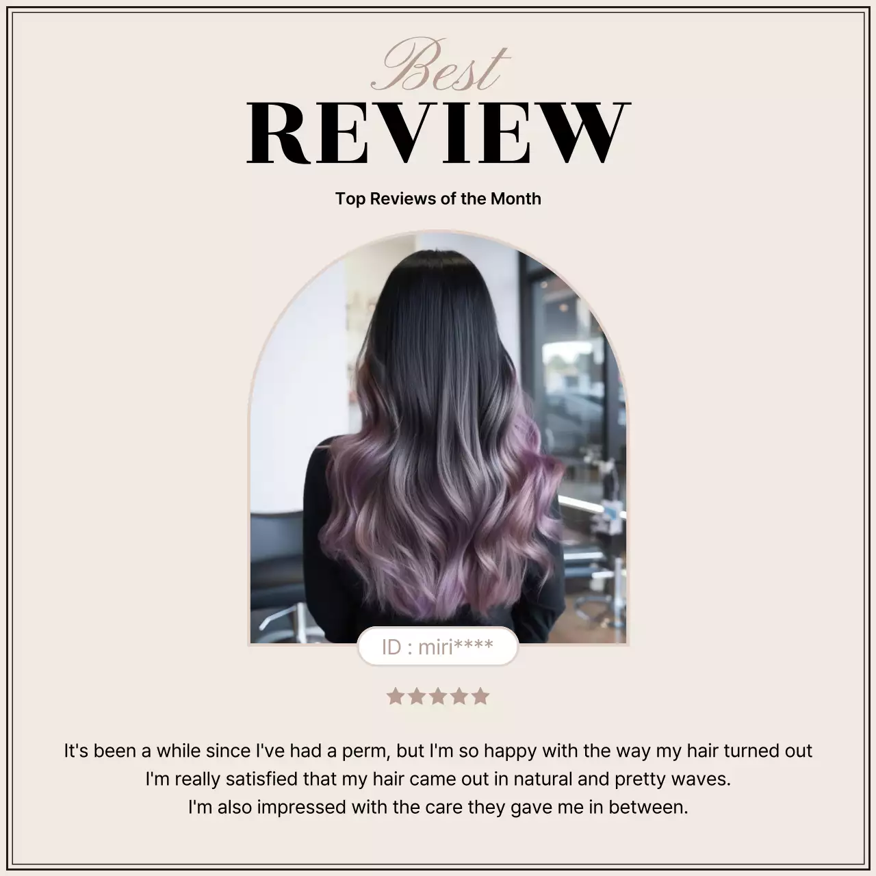 Ulasan Rambut Beige Modern Posting Media Sosial