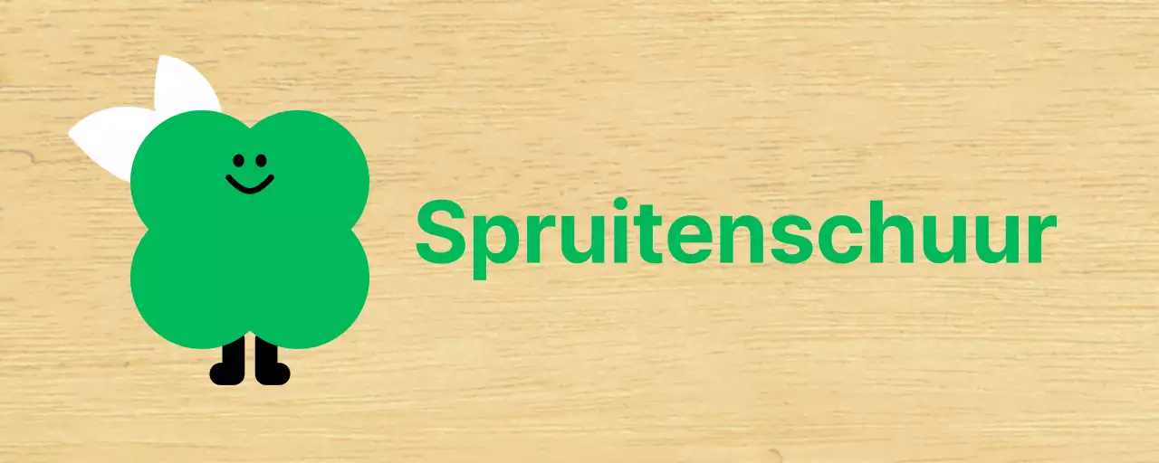 Groen Plant Karakter Schattige Kleuterklas