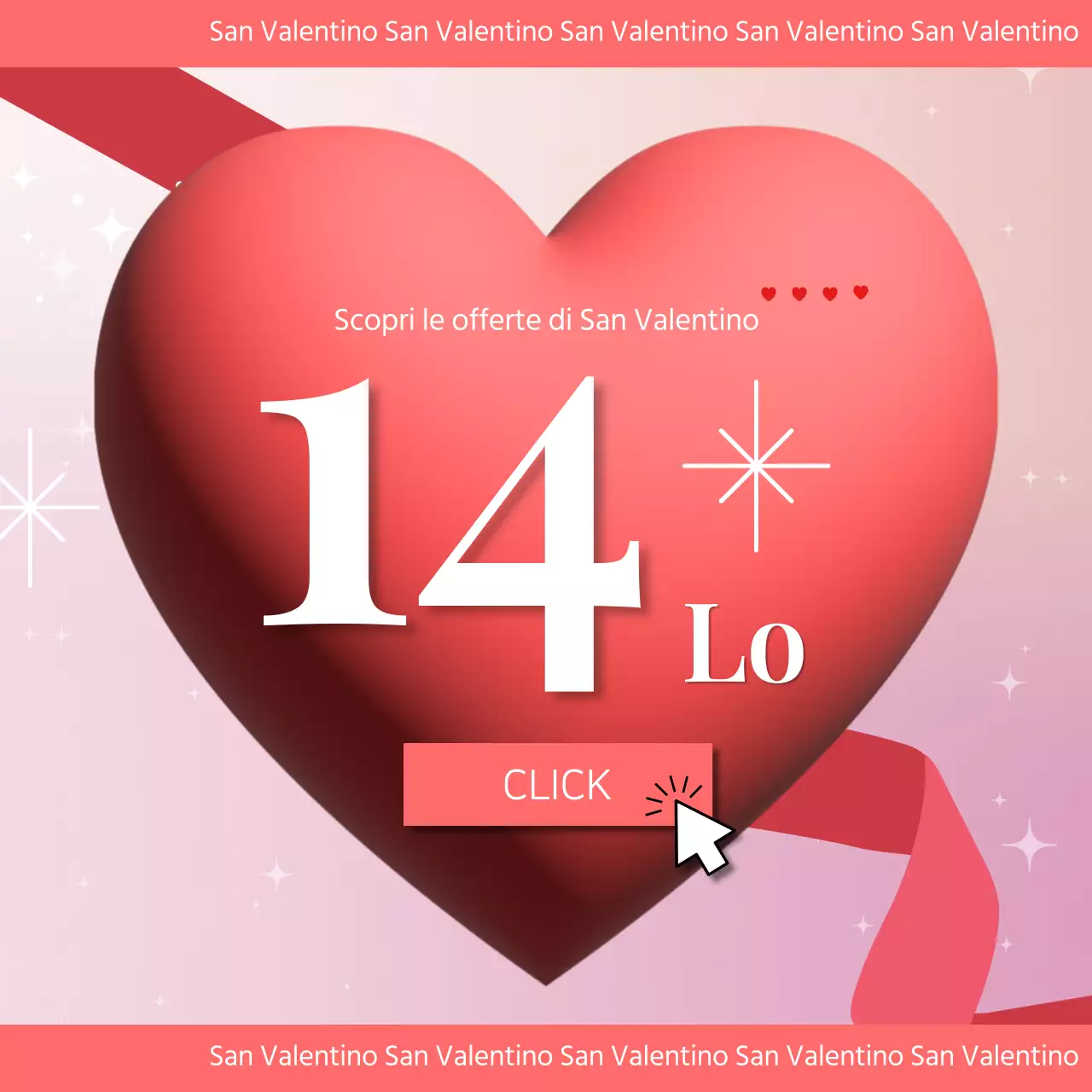 Un lussuoso annuncio di San Valentino in marrone e rosso