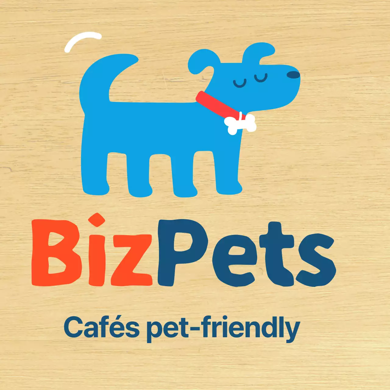 Promover um simples café de cachorrinhos azuis e bonitos