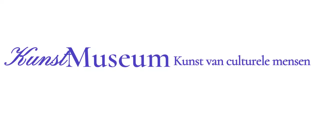 Museumlogo met stijlvol cursief concept