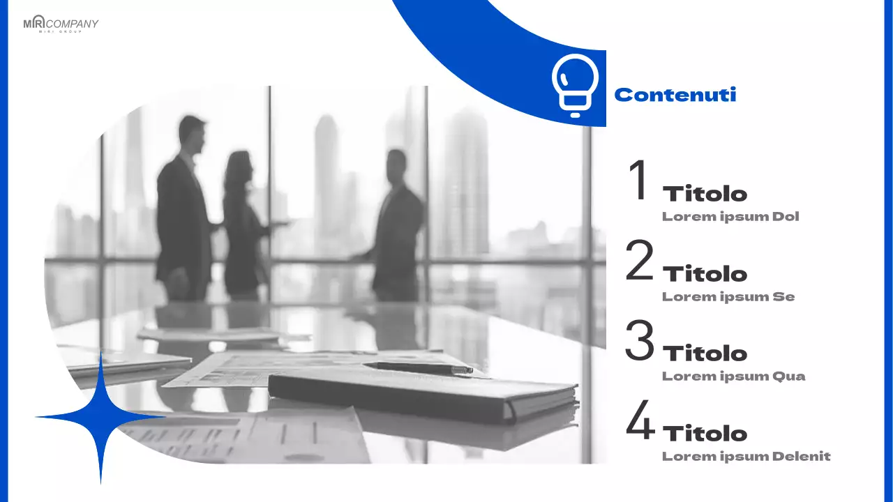 Rapporti aziendali moderni in blu