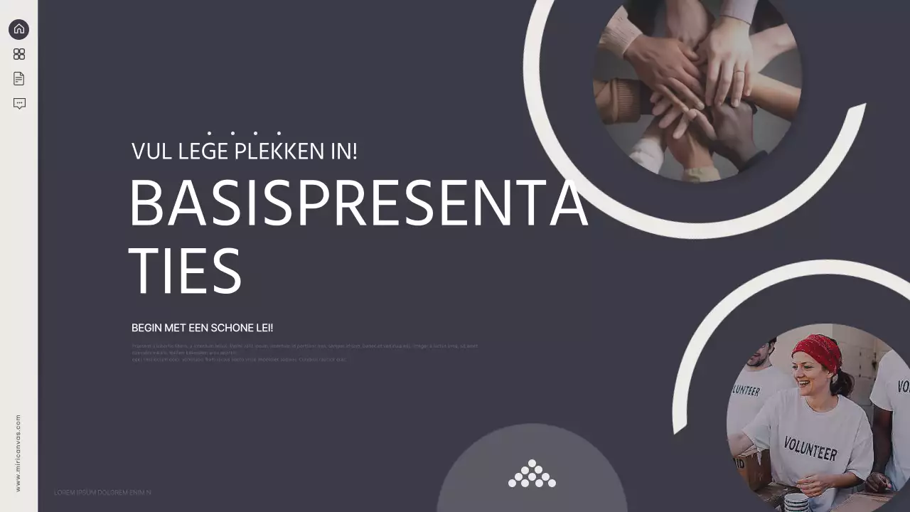 Presentatie met een eenvoudig basisachtergrondontwerp in marineblauw en ivoorkleur