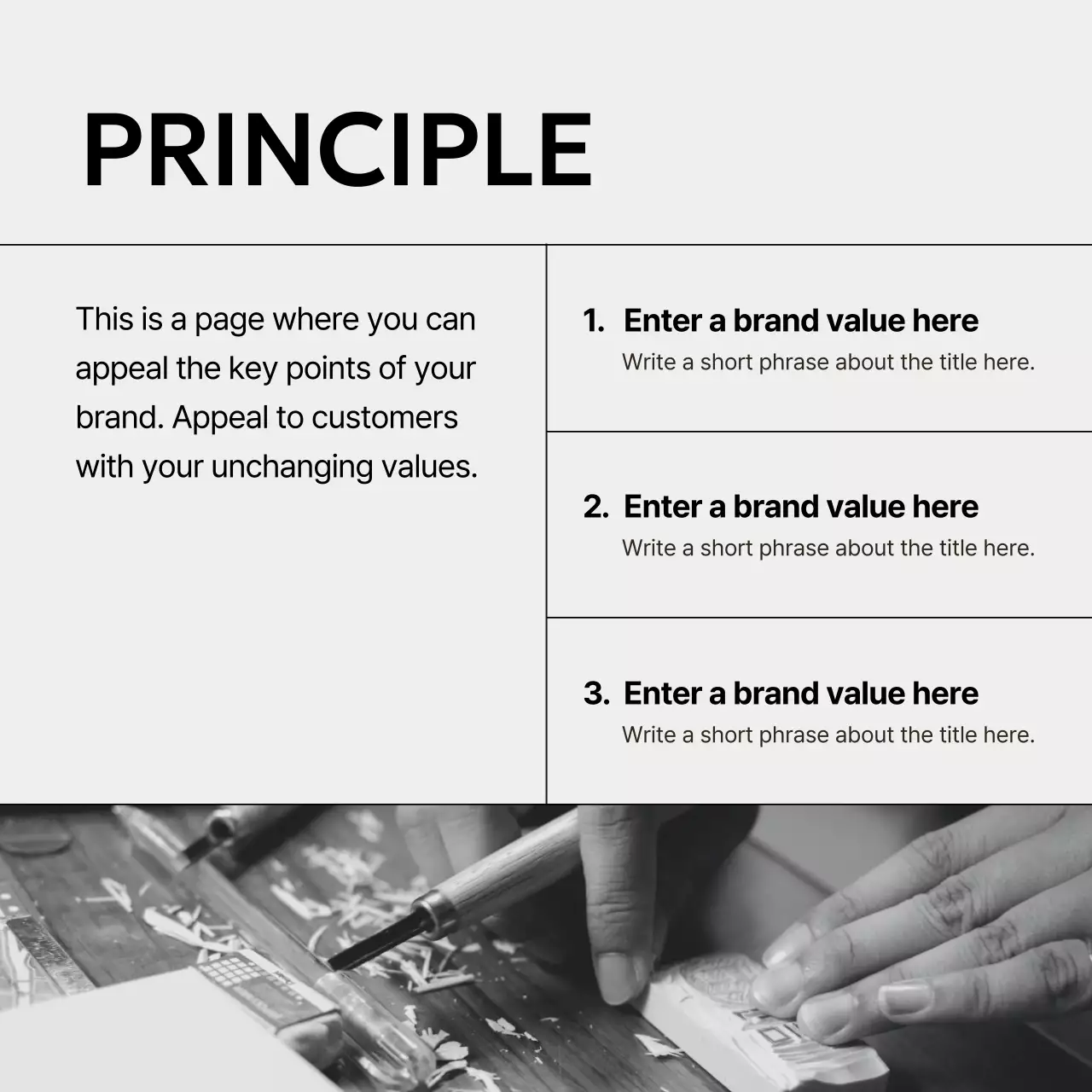 Black and white minimalist interior brand post