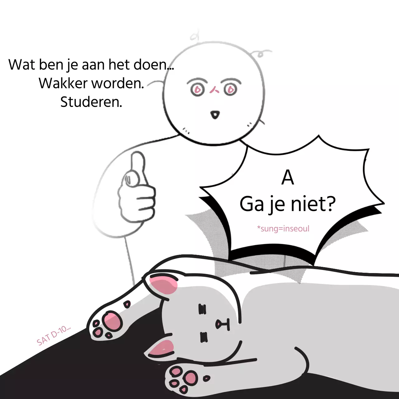 Witte en roze flessenknevel SATs cheer in een flessenknevel in wit en roze.