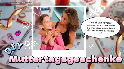 Rosa und blaue trendige DIY-Geschenkideen zum Muttertag