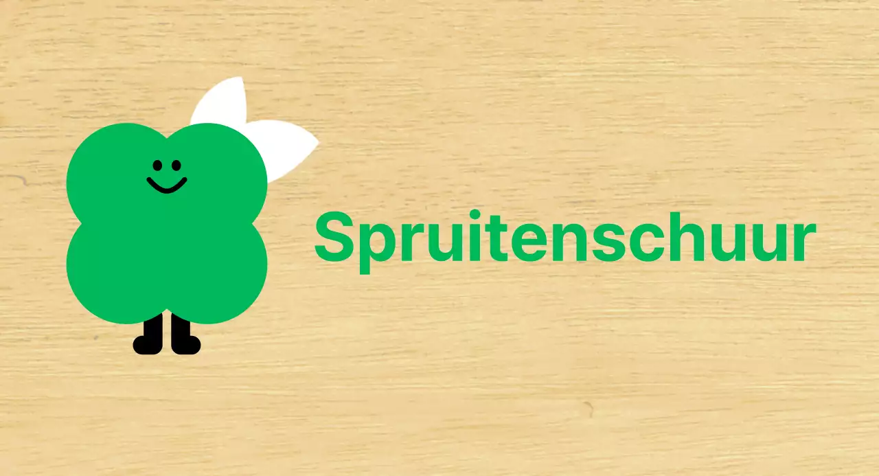 Groen Plant Karakter Schattige Kleuterklas