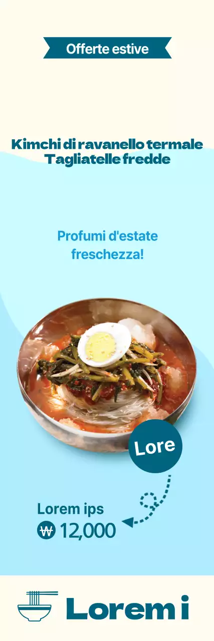 Introduzione e promozione dell'estate fresca con uno sfondo blu chiaro