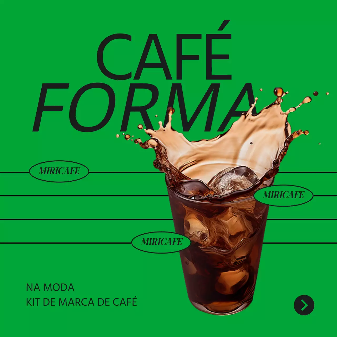 Promover um simples anúncio de café verde e laranja