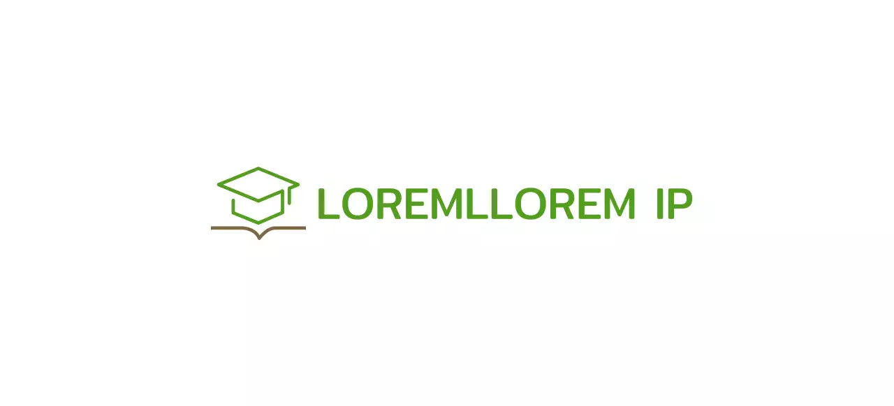 Apprendimento intelligente con un cappello verde da scapolo e un logo con illustrazioni di libri