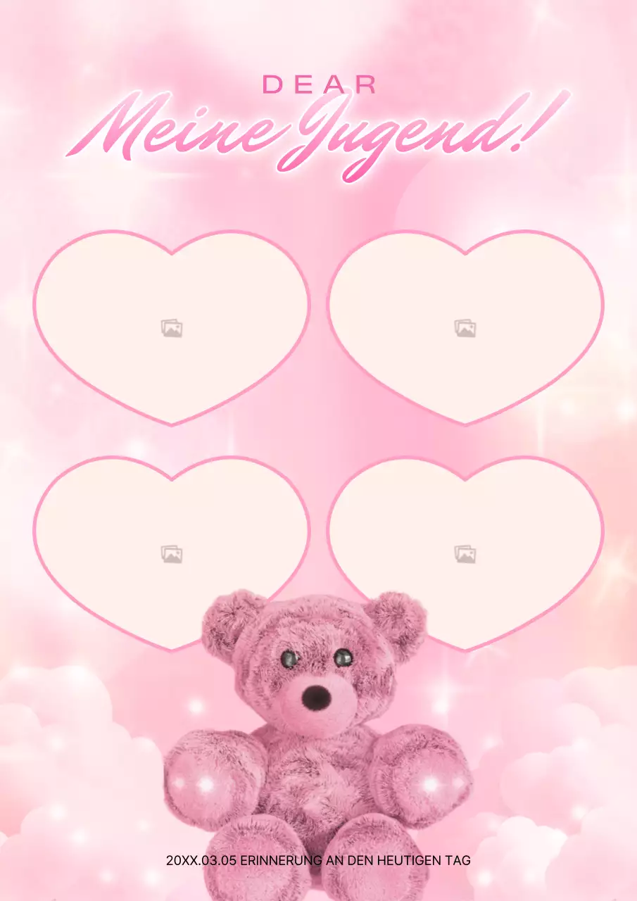 Ein Foto von einem trendigen Teddybär-Halsausschnitt in Rosa und Weiß posten