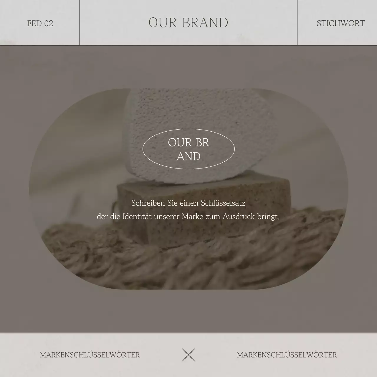 Beige und Braun für modernes emotionales Branding