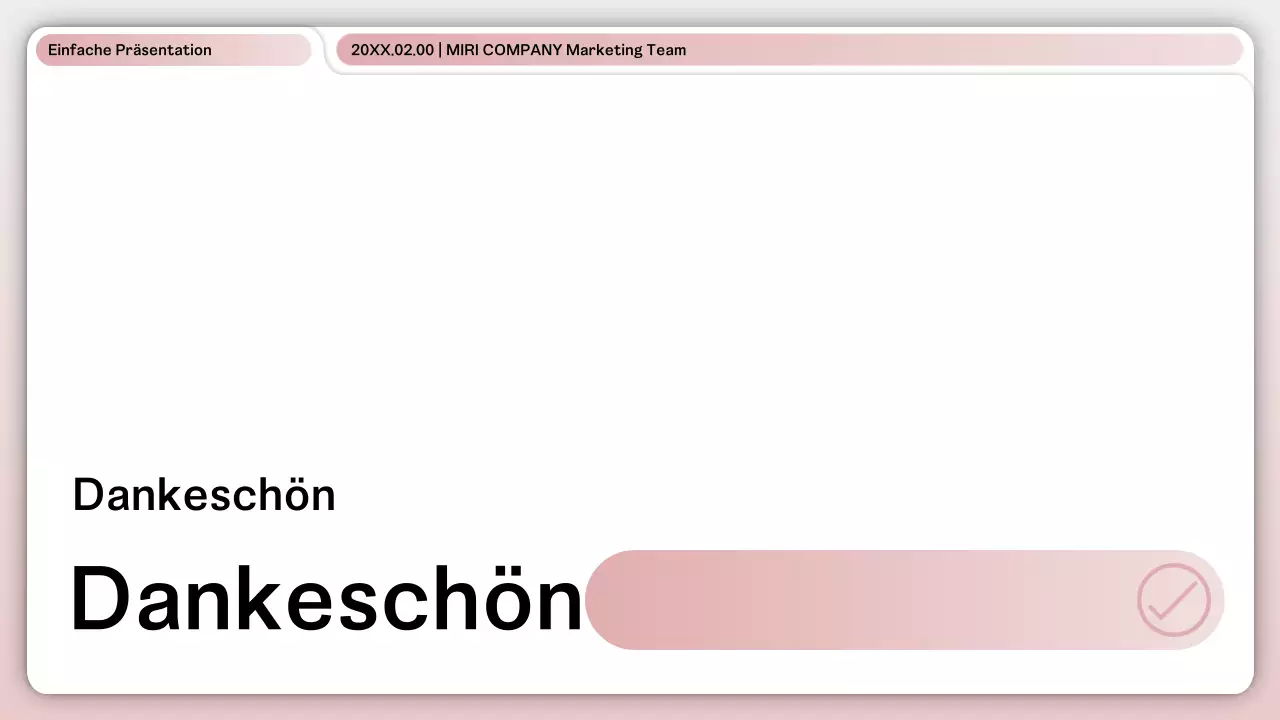 Ein einfaches rosa-weißes Business-Layout