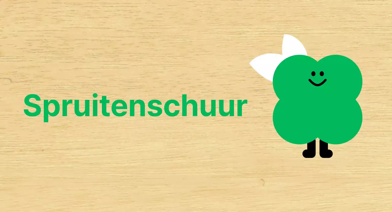 Groen Plant Karakter Schattige Kleuterklas