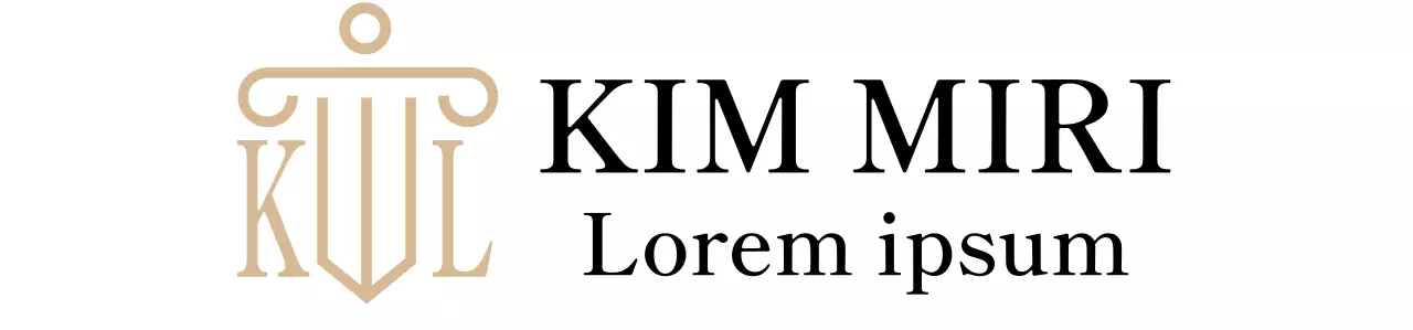 Uno studio legale di classe con un logo illustrato in oro