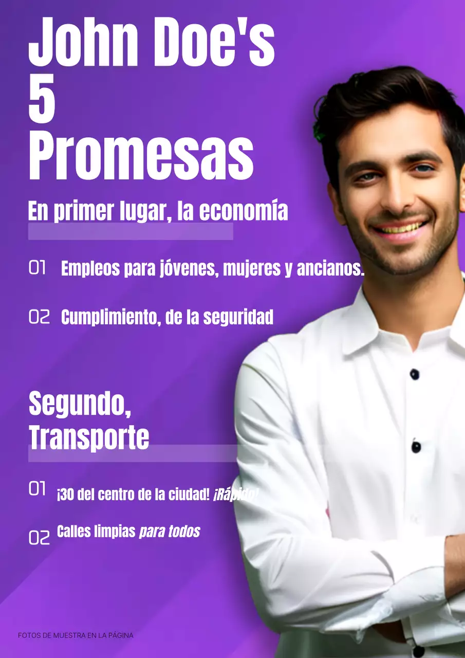 Una sencilla campaña electoral morada