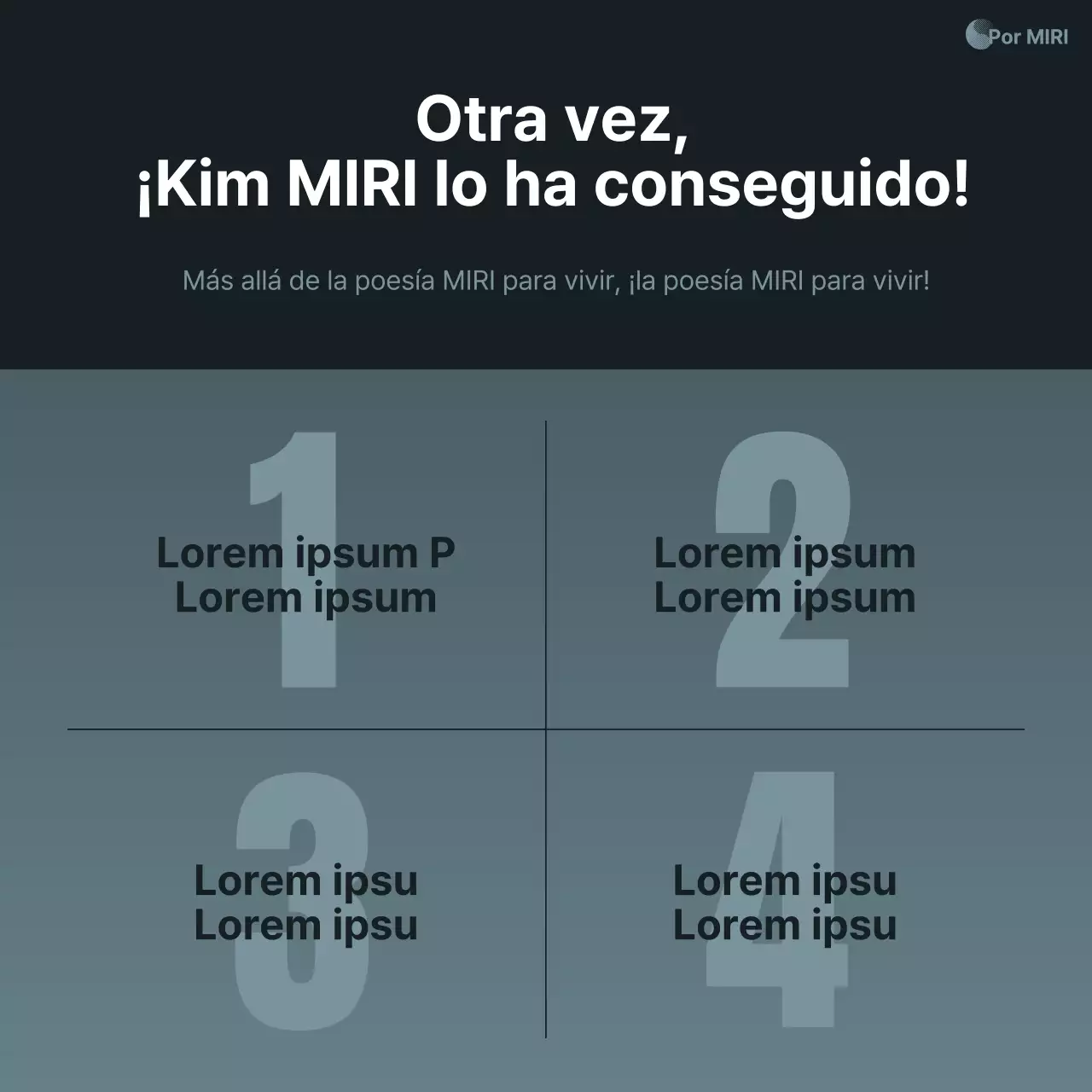 Un sencillo anuncio de campaña electoral en blanco y azul marino