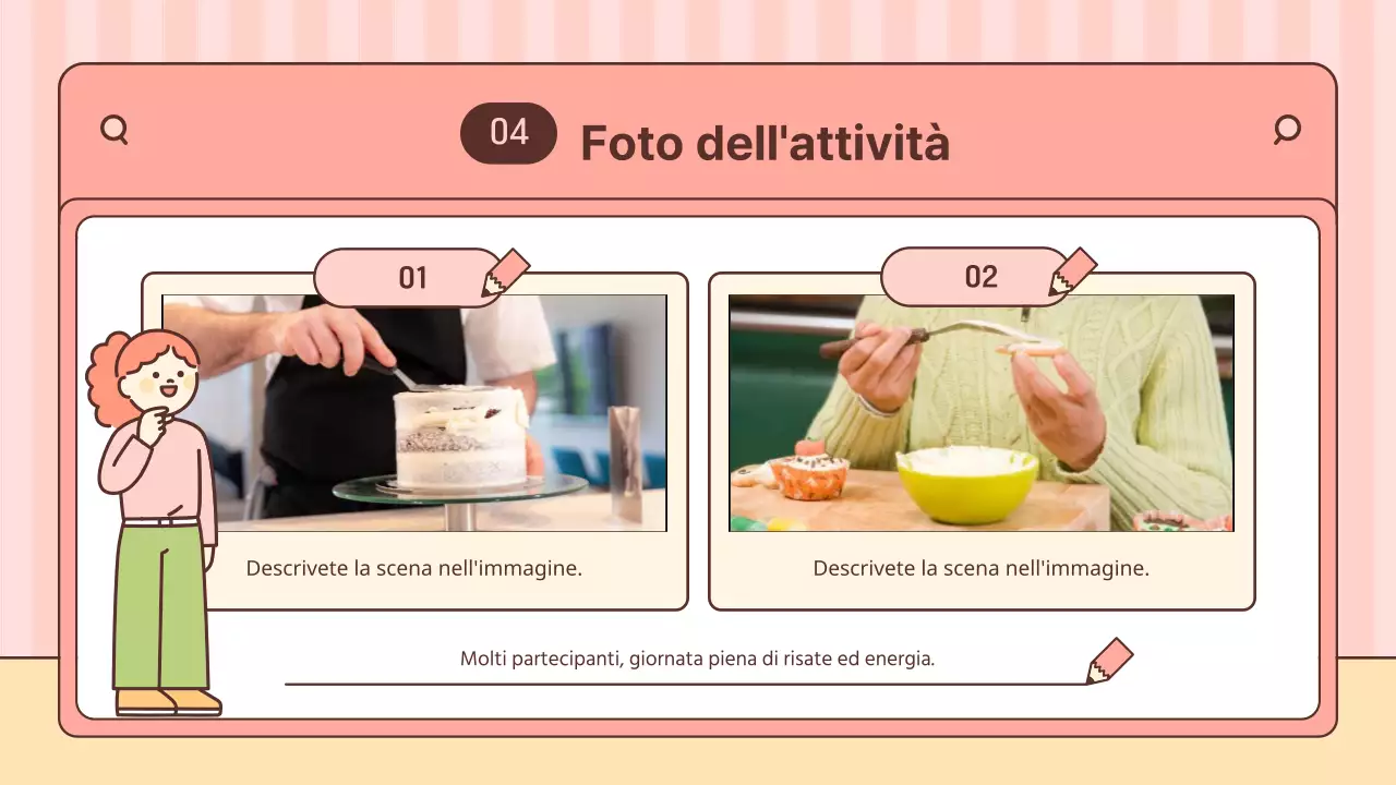 Posta di raccolta delle attività in classe del Centro rosa e giallo