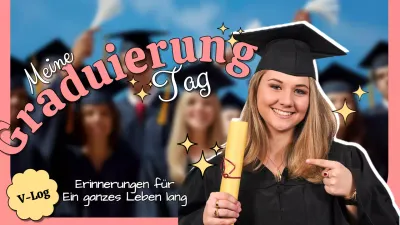 Einen pinkfarbenen und kitschigen Vlog zum College-Abschluss promoten