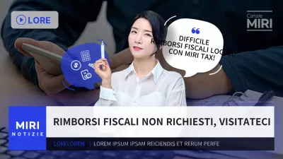 Informazioni contabili fiscali semplici in blu e bianco