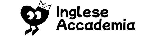 Un simpatico concetto di accademia di lingua inglese con personaggi del cuore