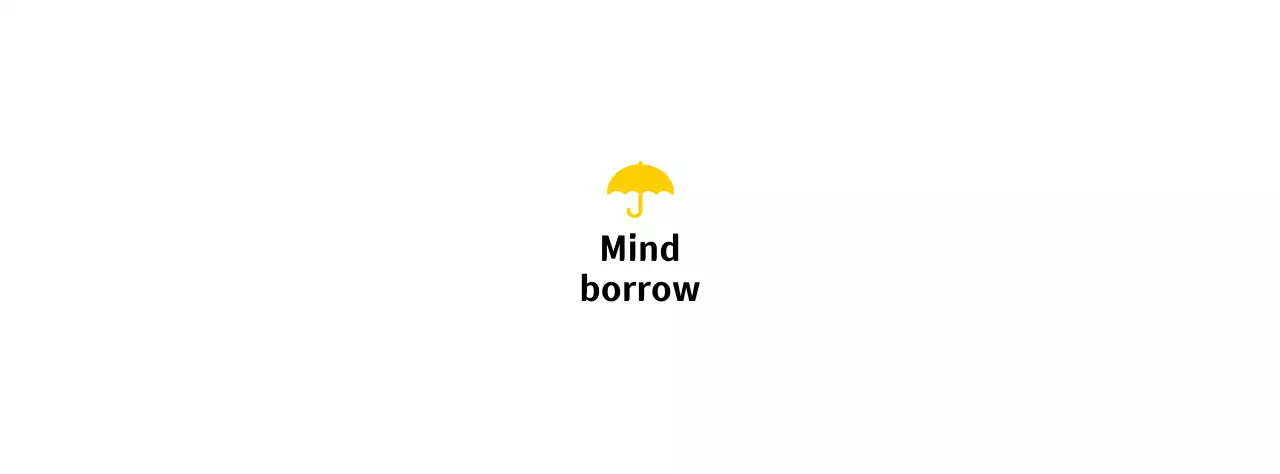 Color design for rental services with an umbrella icon