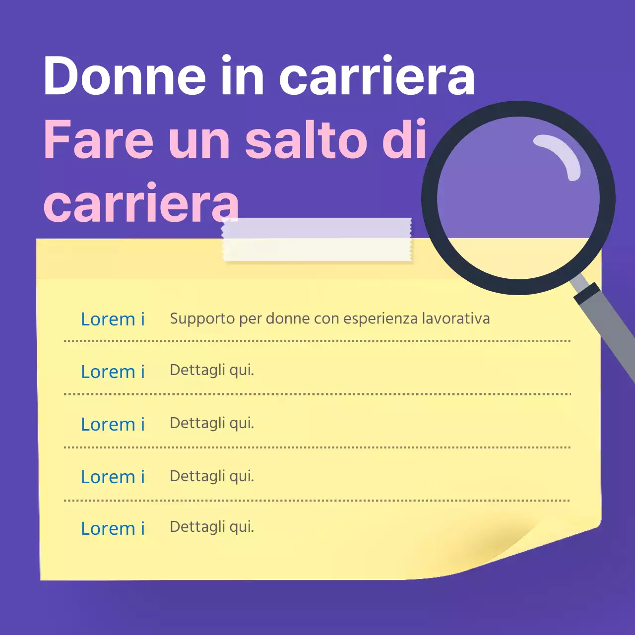 Promuovere la tendenza rosa e viola dei programmi di avvicinamento alle donne in carriera.