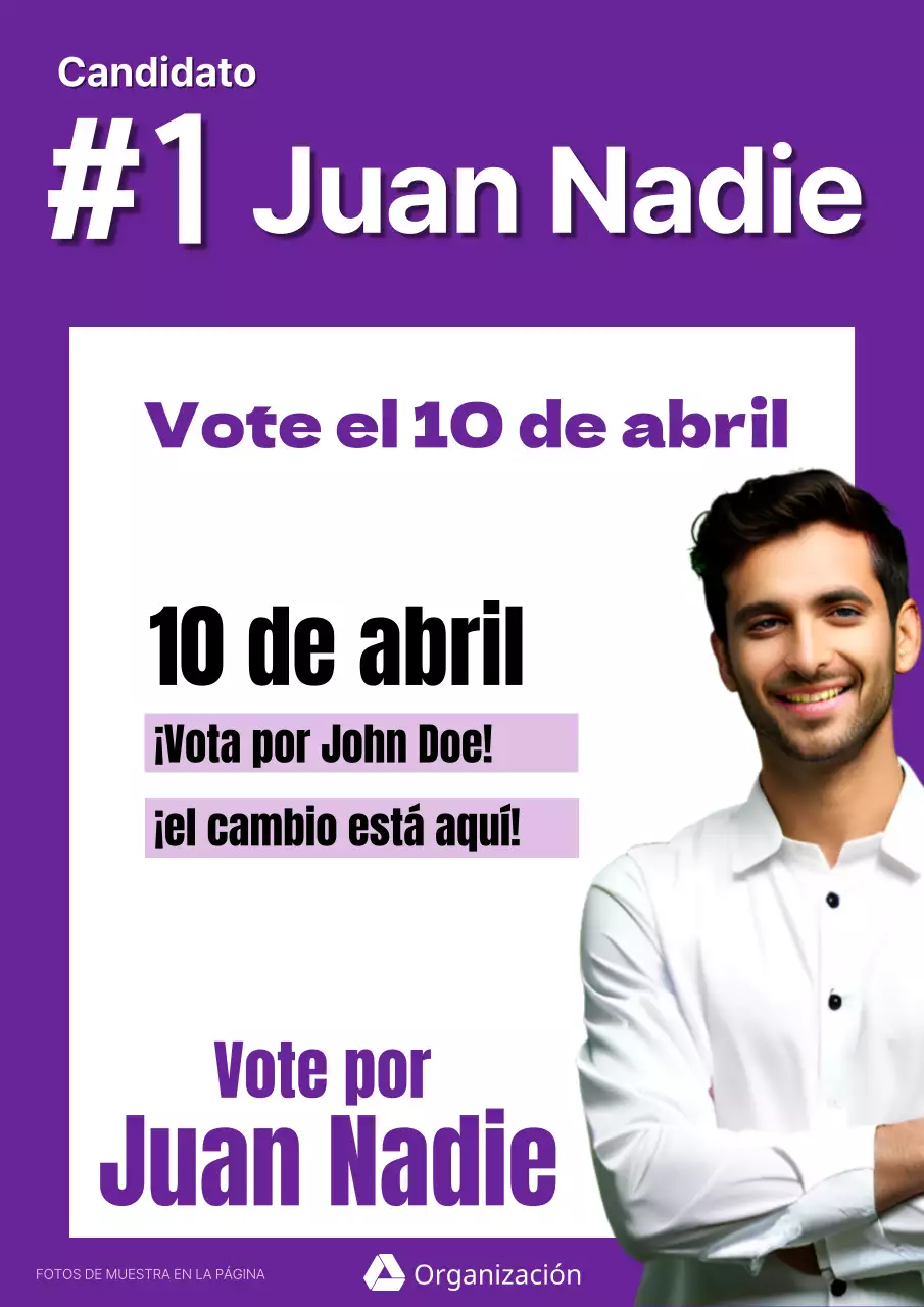 Una sencilla campaña electoral morada