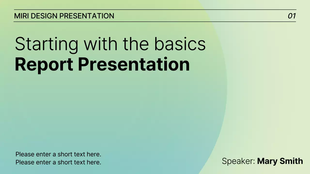 Mint Modern Report Presentation