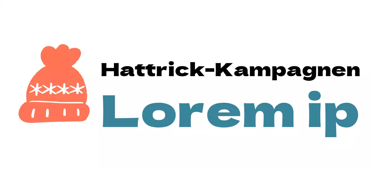 Kampagnenlogo mit einer niedlichen Strickmützen-Illustration