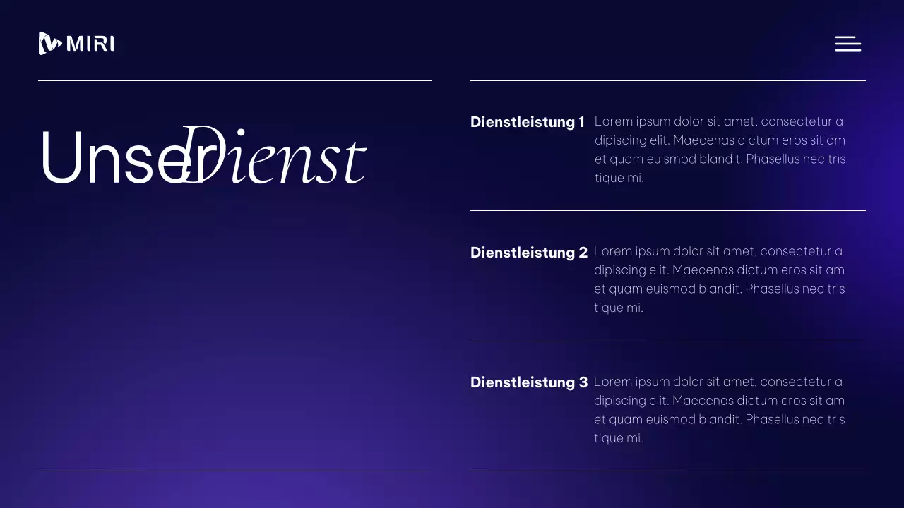 Modernes, professionelles Business-Profilmaterial in Lila und Weiß