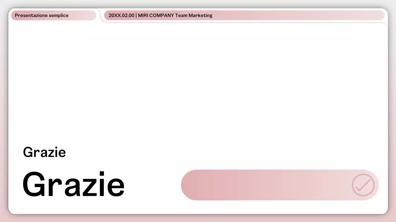 Un semplice brief di layout aziendale in bianco e rosa