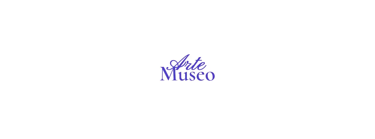 Logotipo de museo con un concepto cursivo elegante