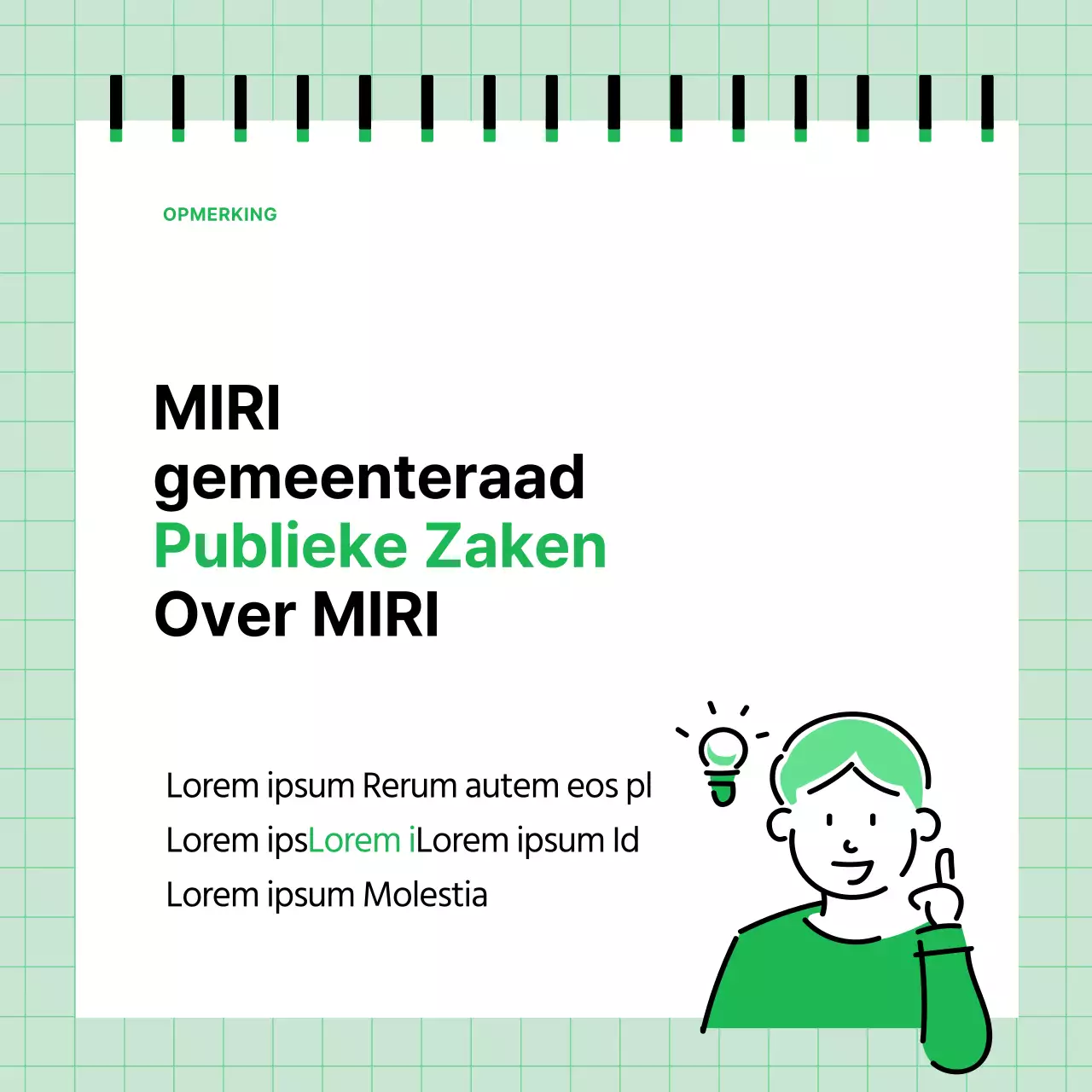 Een handleiding voor een eenvoudig organigram van een groen en zwart PR-team